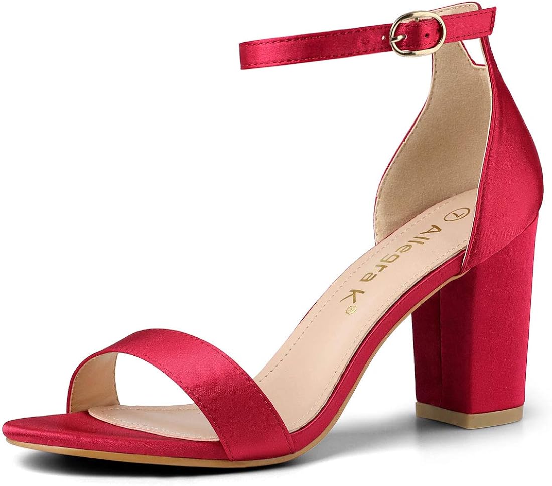 Satin chunky heels Clearance