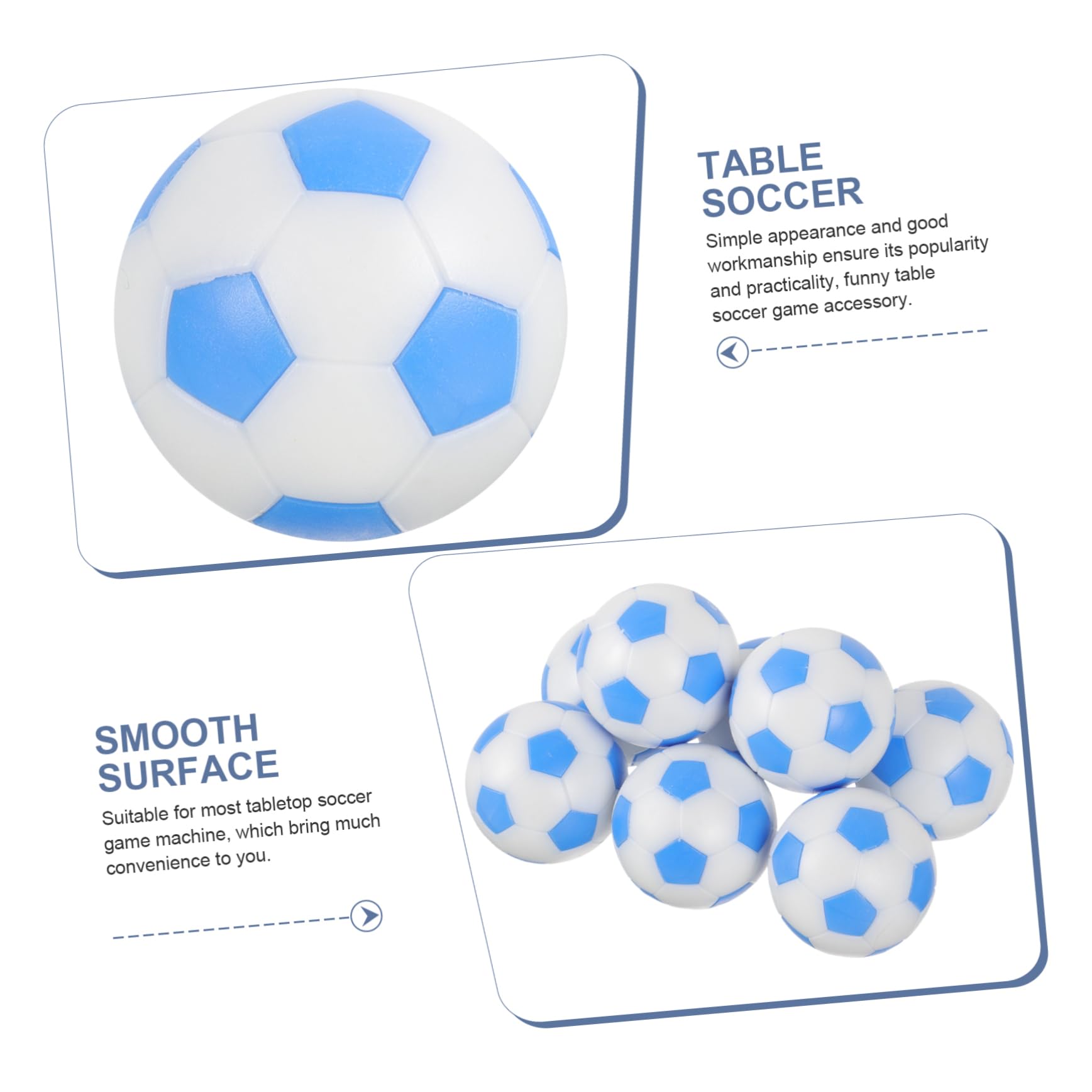 GALPADA 8pcs Table Football Accessories Hover Mini Soccer Ball Foosball Table Football Balls Foosball Tabletop Small Mini Soccer Tabletop Foosballs Plastic