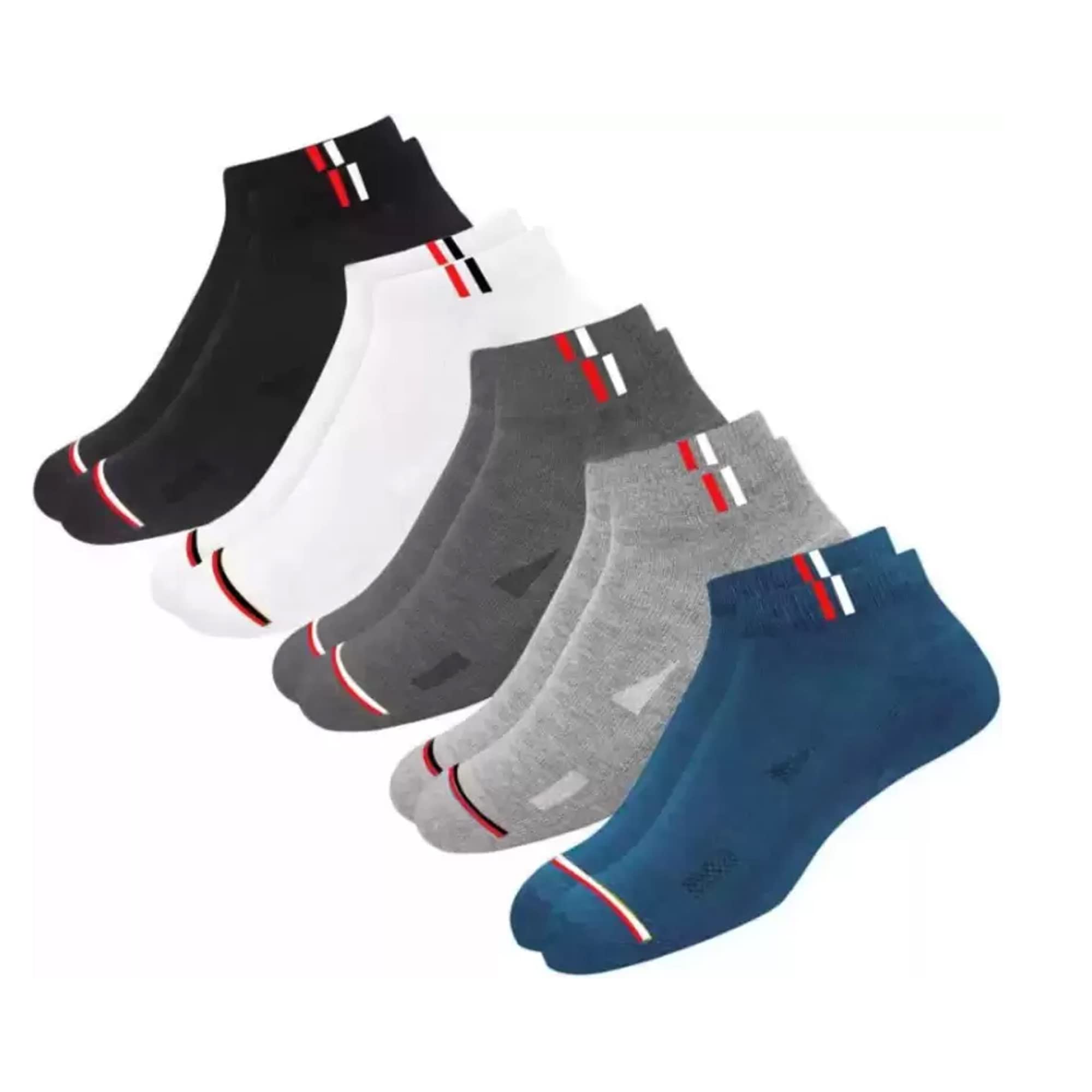 Men & Women Solid, Self Design, Printed Low Cut (Pack of 5)-image-43
