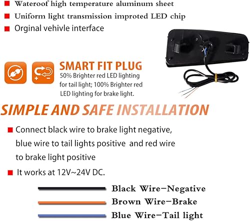 Miniatura 9 de ADIIL Reflector de parachoques trasero, luces de freno traseras LED rojas, luces antiniebla para 15-20 Subaru Outback Reflectores de parachoques