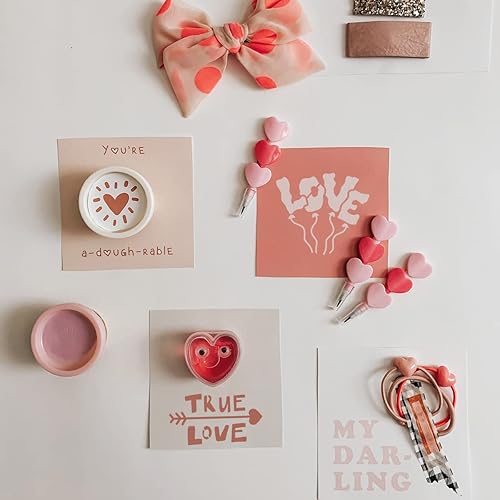 Miniatura 5 de 30 plantillas de amor de corazón para el día de San Valentín, plantillas de amor para pintar en rodajas de madera, plantillas de plástico