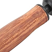 Vista 8 de Mango de madera para cámara, agujero universal de tornillos de 1/4 pulgadas, diseño de madera de pera, para cámara, lámpara de video LED, teléfono