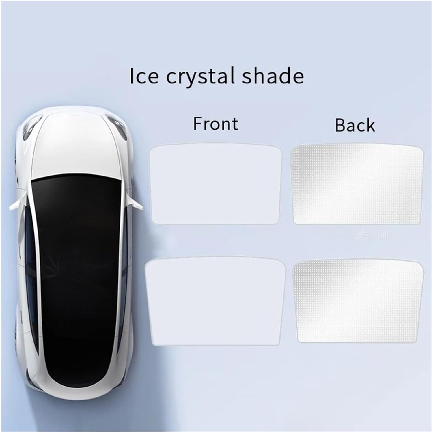 Car Sun Cover for Tesla for Model for Y/3 Sunroof Sunshade Front Rear Skylight Nano Ice Silk Cloth Sun Pare Glass Accessory