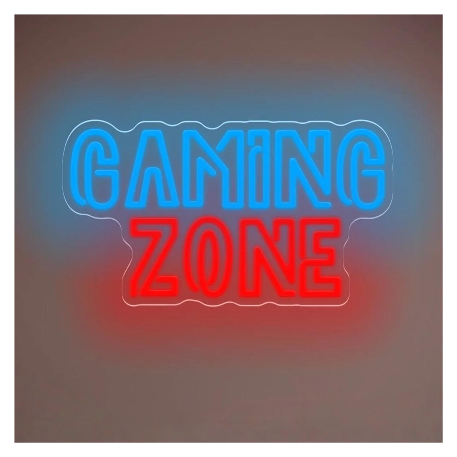 Décor Mural Lumière Enseigne Lumineuse Néon Gaming Zone Avec LED À Intensité Variable USB Pour Salle De Jeux Chambre Salon Bar Ou Une Fête Décoration Murale 40.6cmx22.8cm