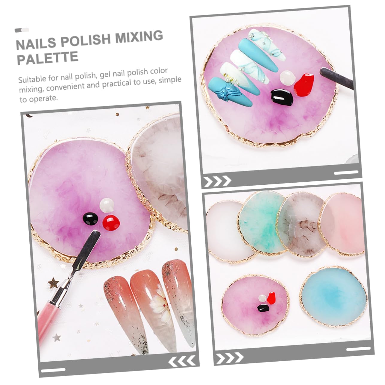 SHERCHPRY 6pezzi Per Nail Art in Resina Per Miscelare Colori Unghie Esposizione Manicure