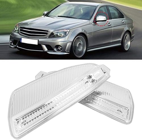 Miniatura 2 de Luz de señal de giro, 2 unids coche lado espejo lámpara luz de señal de giro apto para Mercedes Benz Clase C C250 C300