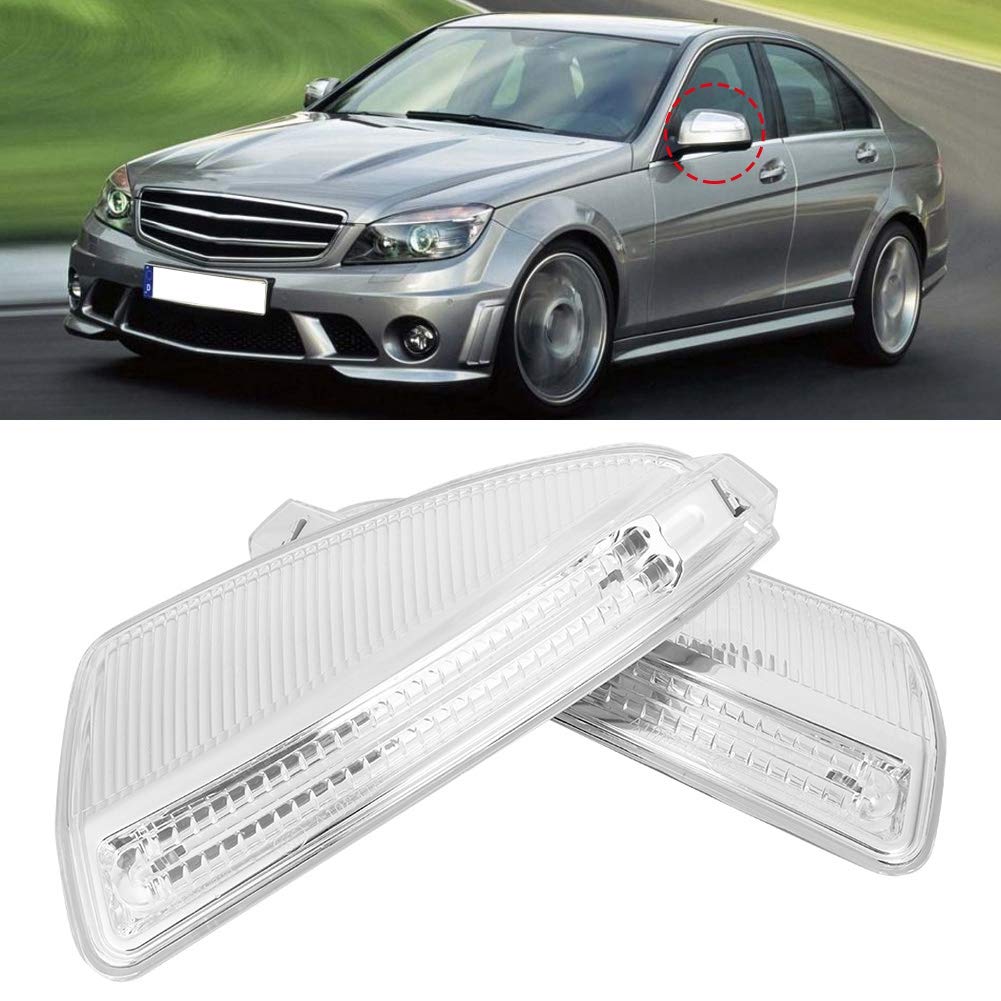 Rearview Mirror Turn Signal Light for Mercedes-Benz C-Class C250 C300 (A pair 2048200721+2048200821)