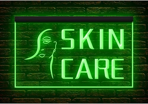 Miniatura 4 de 160013 - Letrero de neón con luz LED para el cuidado de la piel, centro de tienda, centro de tienda (12 x 8 pulgadas, blanco)