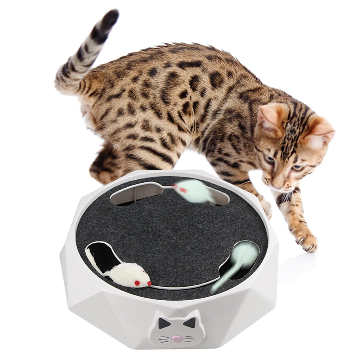 SUPVOX Juguete para Mascotas Juguete burlas para Gatos Juguete electronico Cat House Cat Toys Juguetes ratón Juguete Giratorio para Gatos Juguete burlas para Mascotas telescópico