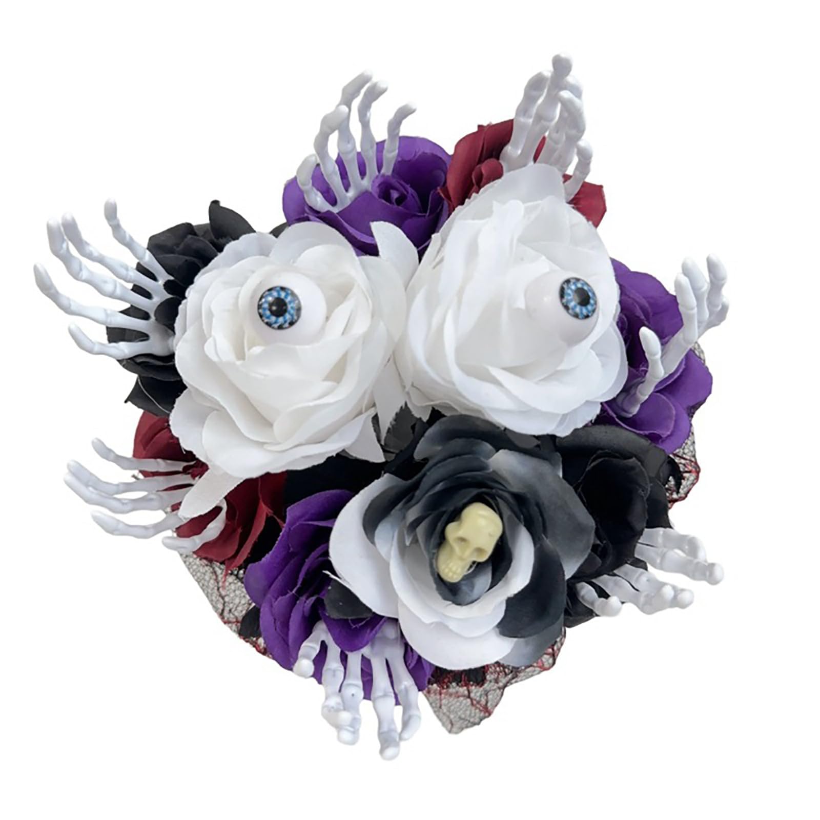 Fiori di rose con bulbi oculari finti fiori di Halloween Halloween bouquet di rose finte per decorazioni di Halloween