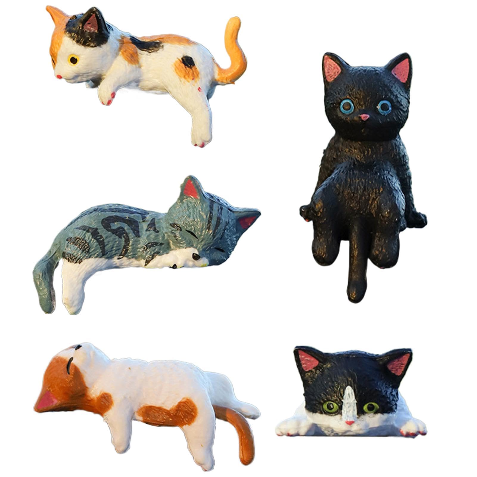 Amazon.co.jp: 5個 かわいい猫の飾り車のディスプレイ画面の装飾、動物