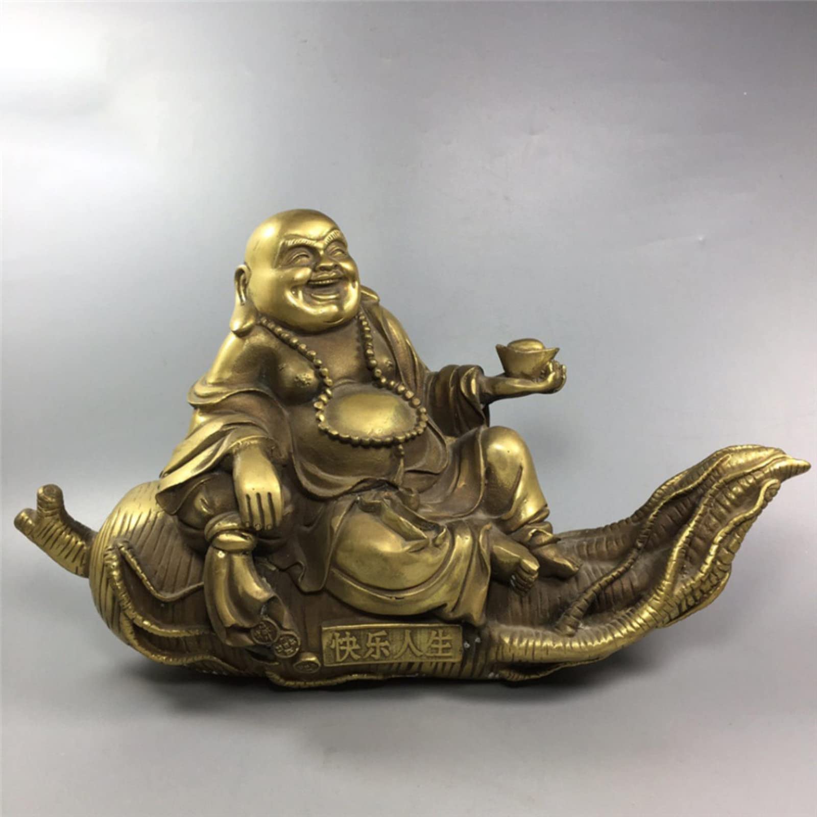 Amazon.co.jp: 開運七福神 布袋様 弥勒仏像 弥勒菩薩 銅製 風水置物