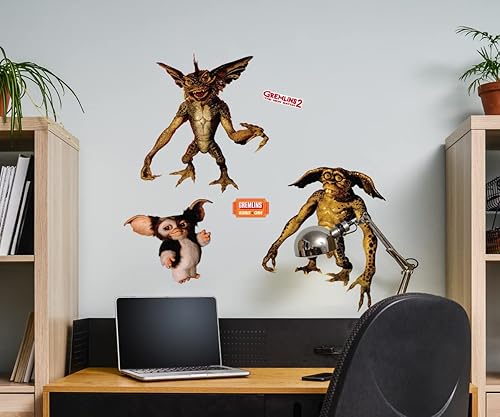 Gremlins - Juego de 2 calcomanías de pared de vinilo movible, para pared, ventanas, puertas