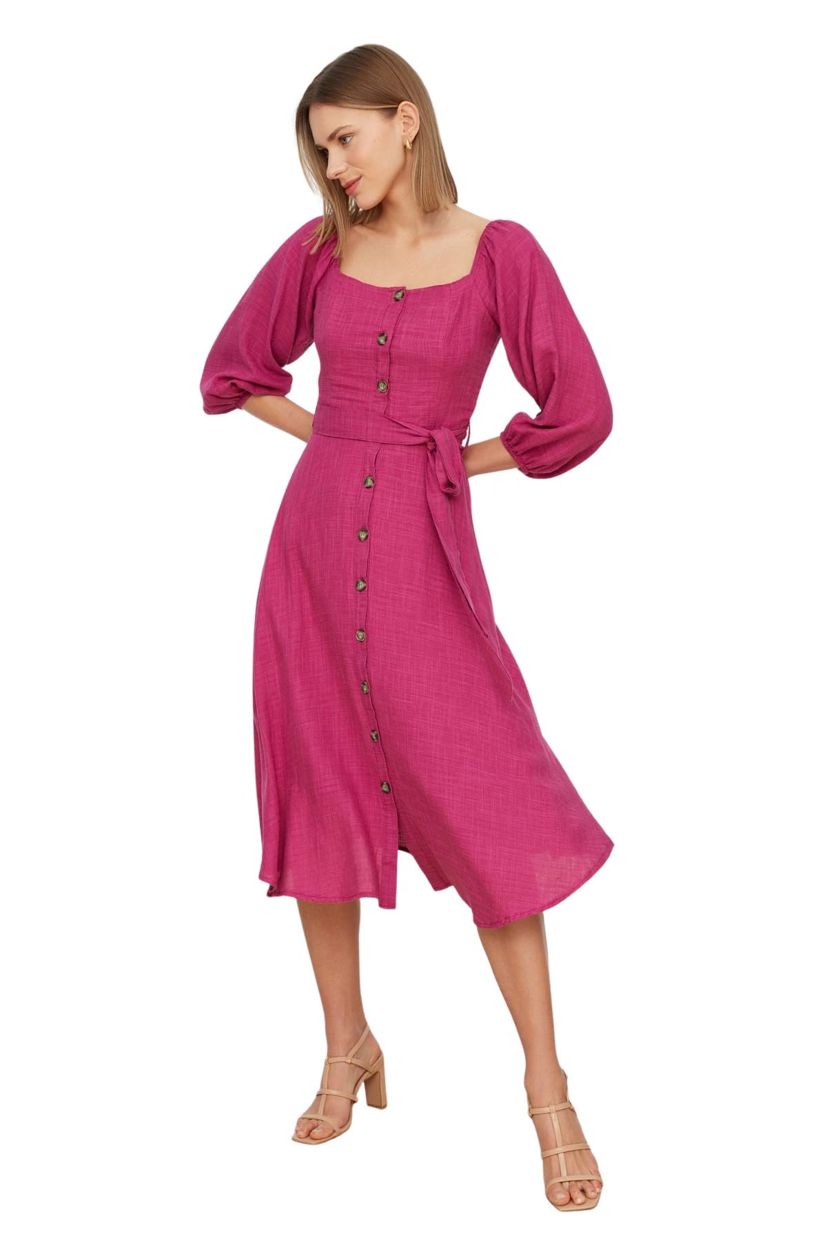 Trendyol FeMan Midi A-line Regular fit Woven Dress