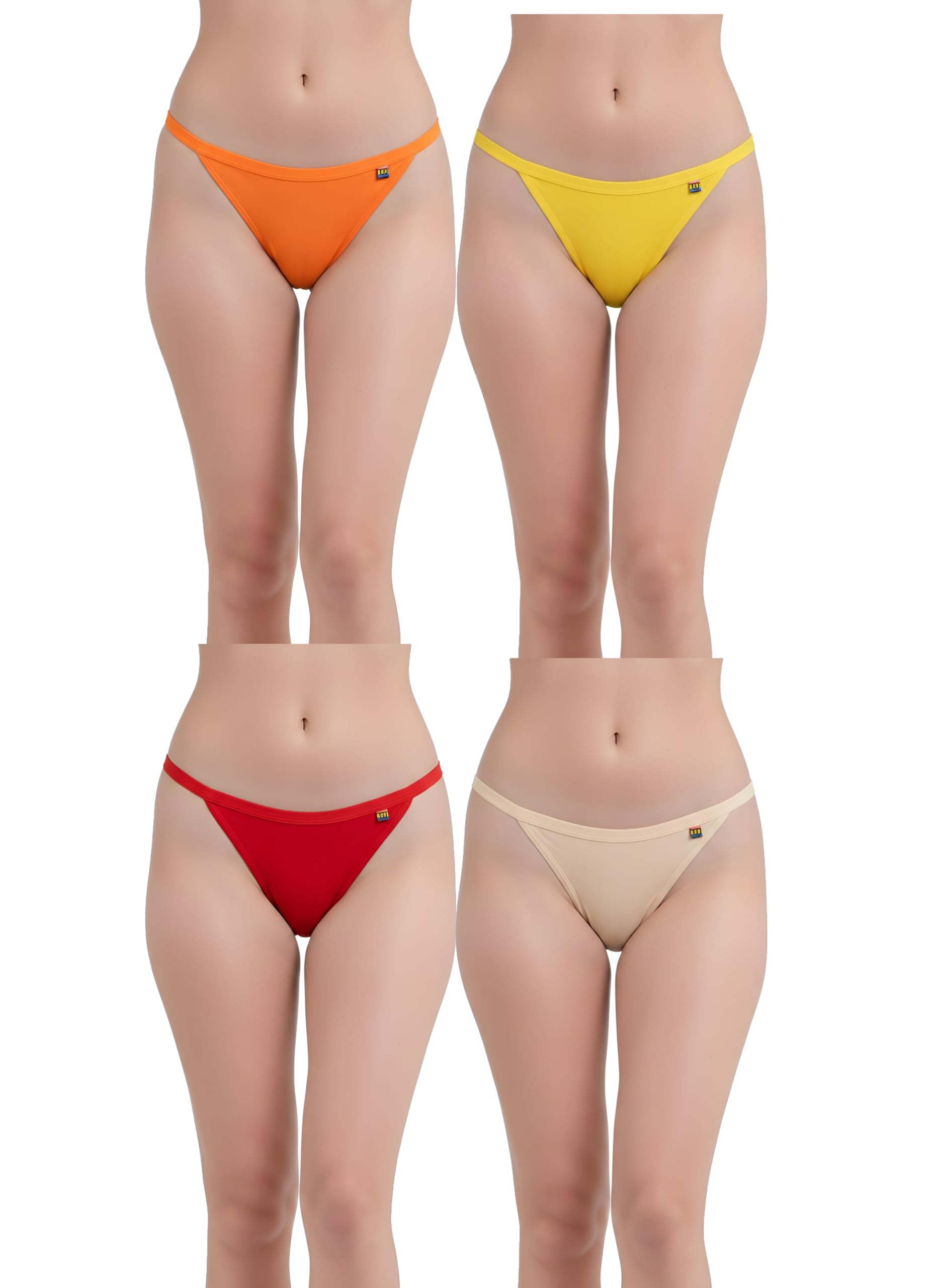 Women's Muticolored String Bikini Panty Pack of 4-image-31