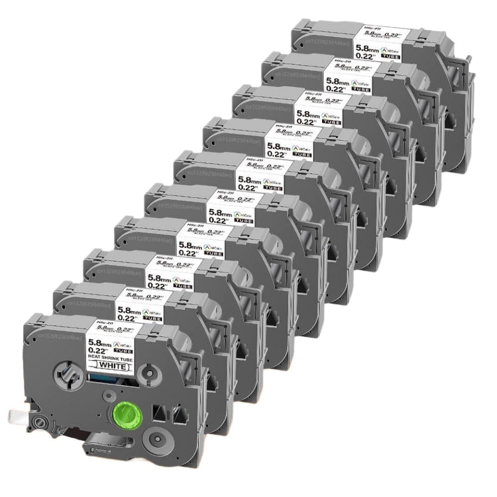 10pk HSE-231 Compatible Wärmeschrumpfrohr Kompatibel mit Etikettdrucker 6mm 9mm 12 mm 18 mm 24 mm kompatibel mit HSE-211(10PK hse211)