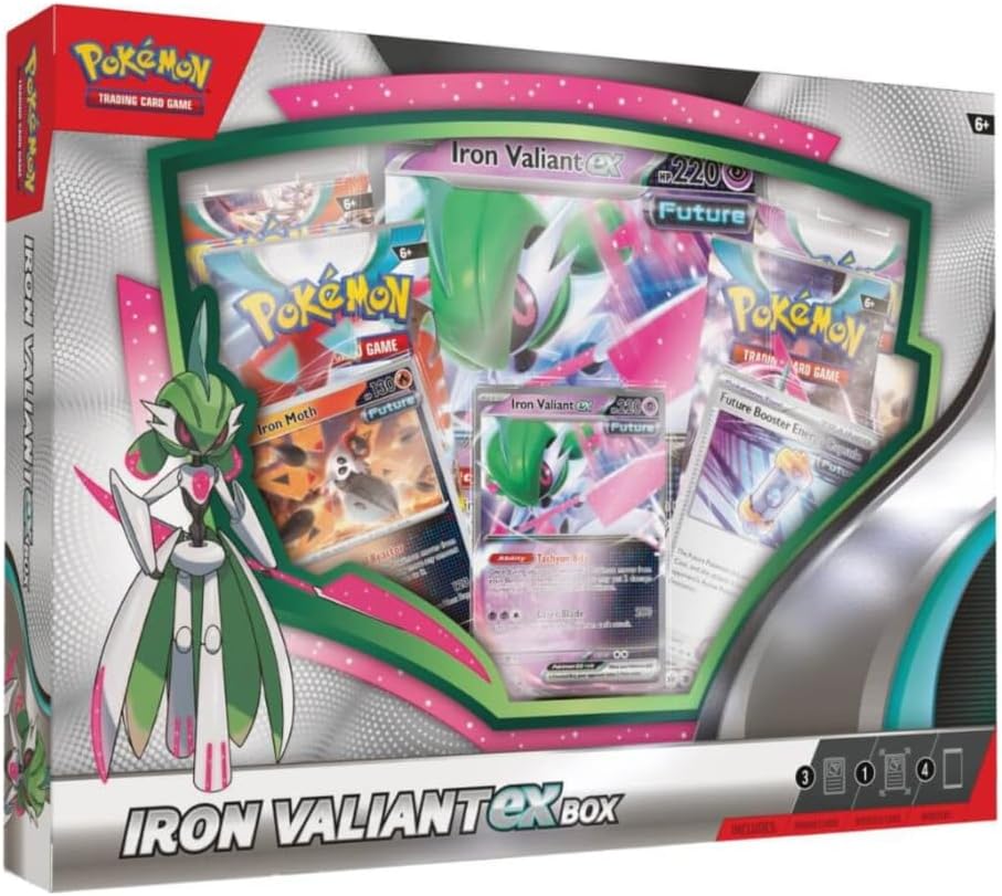 Pokemon TCG: Roaring Moon or Iron Valiant ex Box (One at Random)