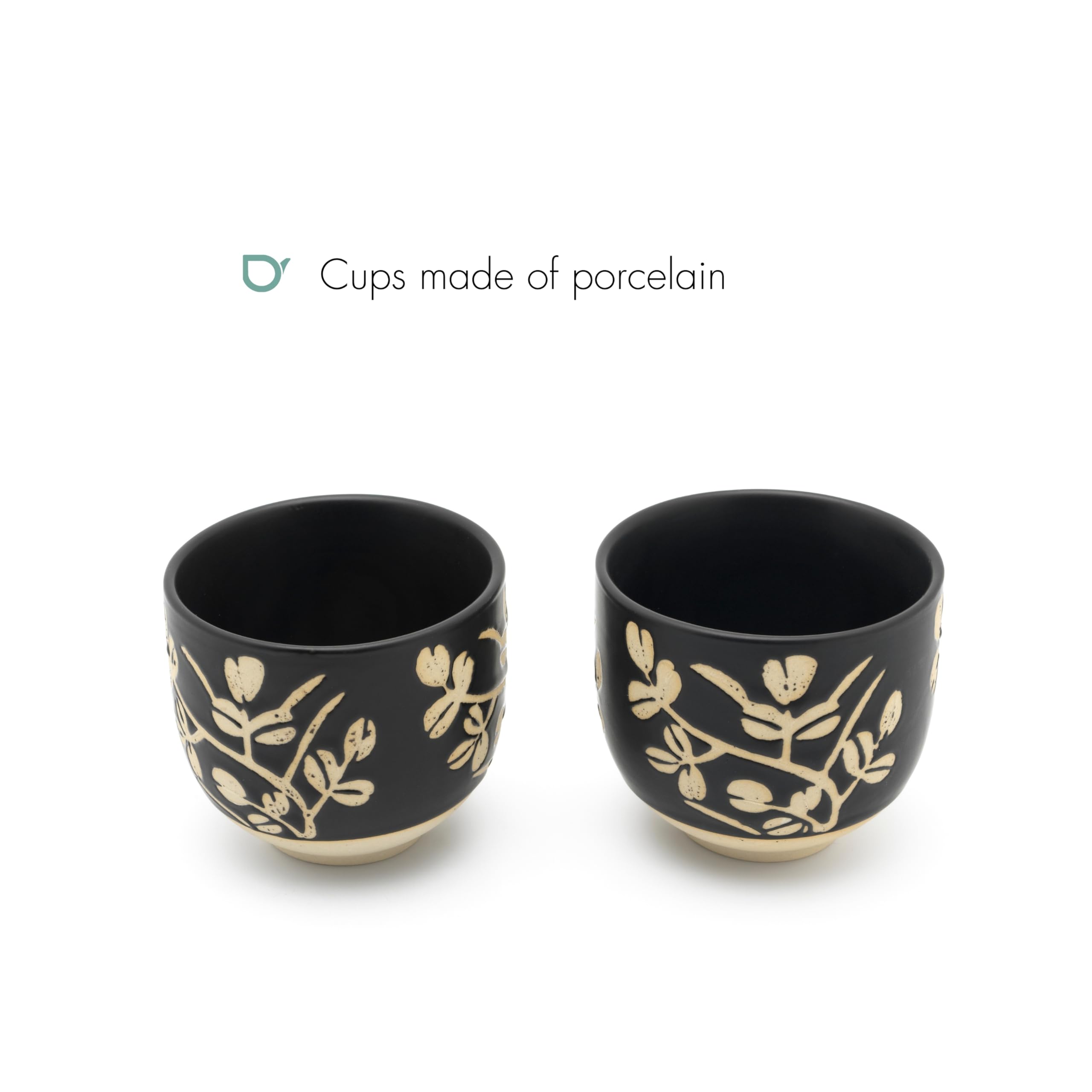 Bredemeijer - Coffret Cadeau Sichuan - Théière en Fonte 1L avec 2 Tasses en Porcelaine