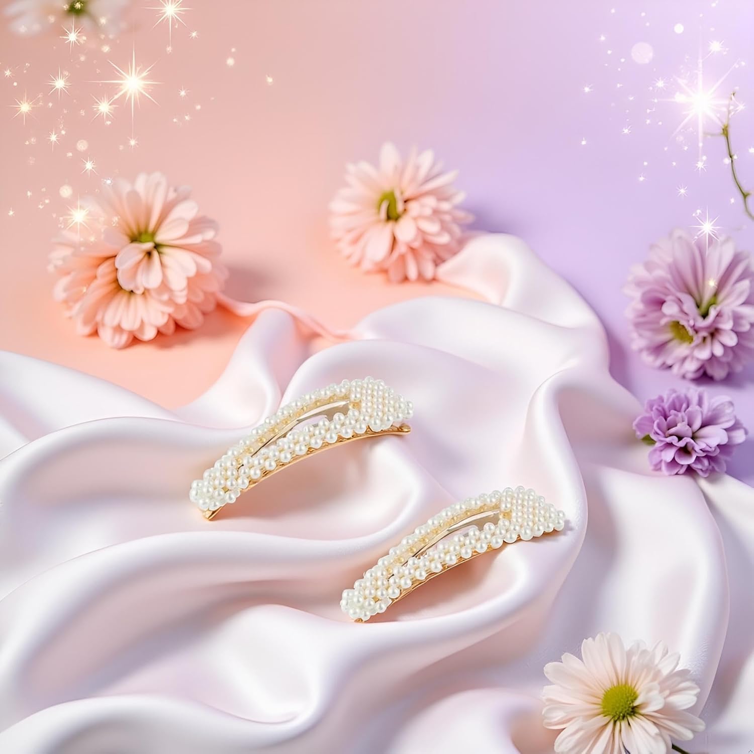 Snap Pearl Hair Clips and Barrettes, Large 3.3 Hair Accessories for Women Girls, and Children - Image 4
