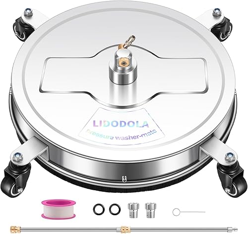 Miniatura 108 de PWS14G - Limpiador de superficies de hidrolavadora de 14 pulgadas con 4 ruedas, limpiador de superficies de acero inoxidable verde recubierto