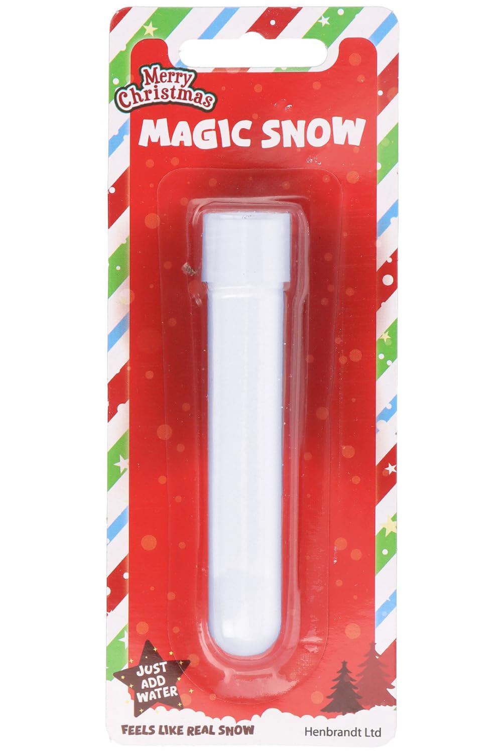 HENBRANDT 1x Magic Snow Tube 12cm Vial Christmas Time Instant Snow Powder DIY Xmas Slime Fake Snowflakes for Winter Wonderland Christmas Party Decorations