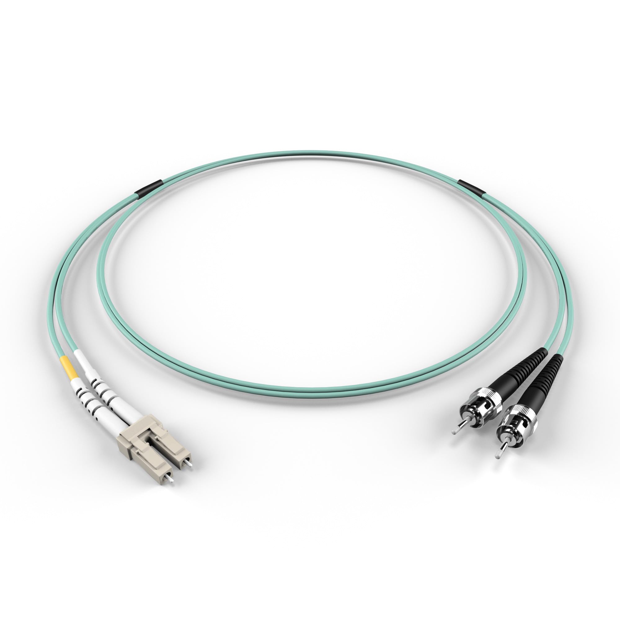 FCD LC-ST OM3 Fiber Patch Cable - 10Gb Duplex 50/125µm Multimode Corning Glass | 45M (147.64ft) | Bulk Networking, Data Centers, Telecom, Enterprise