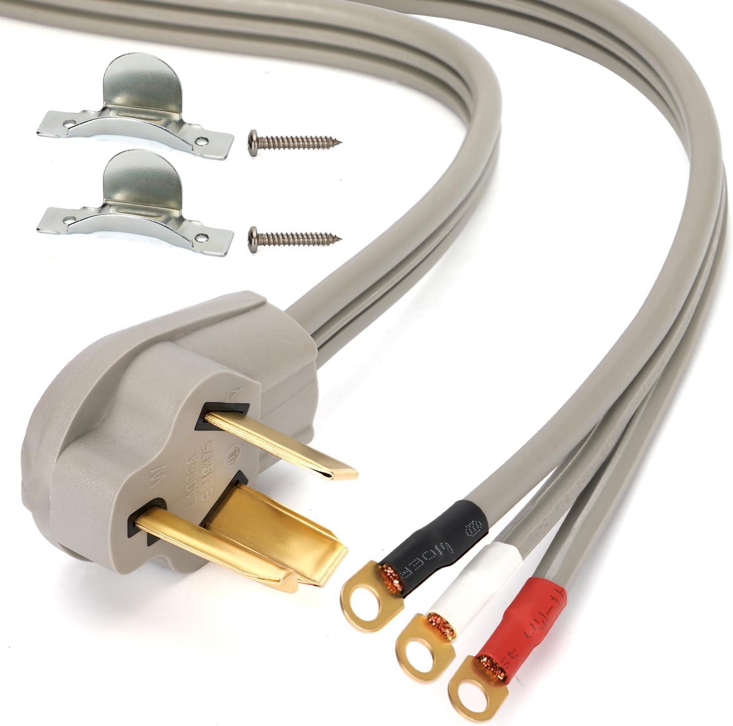 Dryer Cord 3 Prong, 10 AWG 3 Prong Dryer Cord, 3-Wire Appliance Dryer Power Cord with Dryer Plug 3 Prong, NEMA 10-30P, 30A / 7500W Rated, 6 FT, UL Listed