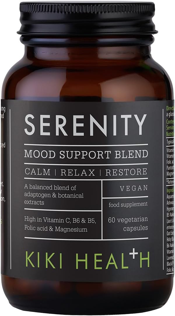 Serenity Stress Support Capsules – High Strength Ashwagandha & Lion’s Mane for Cortisol Balance, Calm Mood, Anxiety Relief & Mental Clarity – Herbal Sleeping Tablets for Adults – 60 Vegicaps