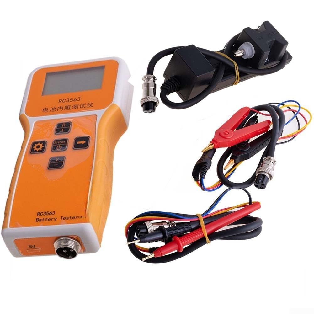 RC3563 Tester di resistenza interna a 4 fili per batteria, misuratore di tensione digitale 0-100 V CC, dispositivo ad alta precisione per batterie ternarie al litio e acido (1 set)