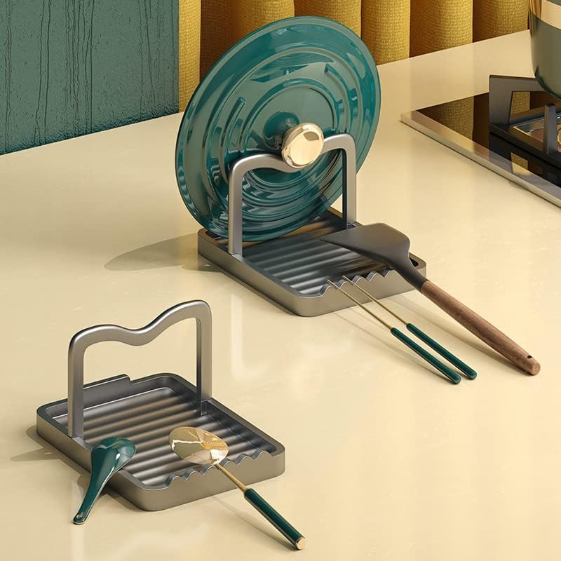 Supporto Utensili Da Cucina STARRY G Con Vassoio Antigoccia – Organizer Per Coperchi, Mestoli E Spatole, Resistente Al Calore