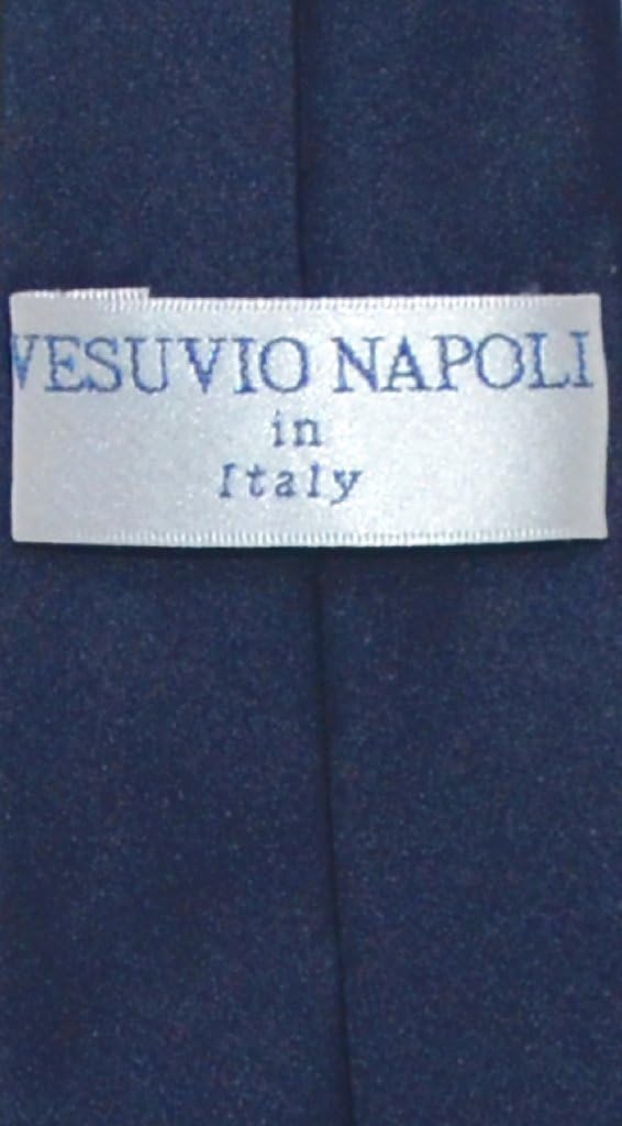 Vesuvio Napoli Boy's CLIP-ON NeckTie Solid NAVY BLUE Color Youth Neck Tie