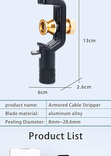 Miniatura 2 de Pelacables blindados de 0.315-1.126 in Pelacables de fibra óptica Coaxial Mid Span Redondo Pelacables Herramientas TransversalRadial Cortador de