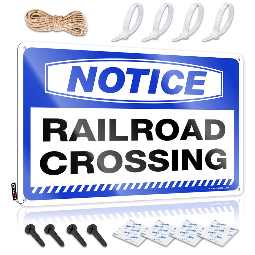 IBWNBBUSN Metal Beer Signs Notice Railroad Crossing Tin Sign Tin Signs For Man Cave Metal Home Bar Signs