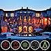 Christmas Projector Lights Green & Red Laser Lights Laser Show Star Light Shower RF Wireless Remote 6 Patterns IP44 Waterproof for Xmas Garden Decorations, Silver