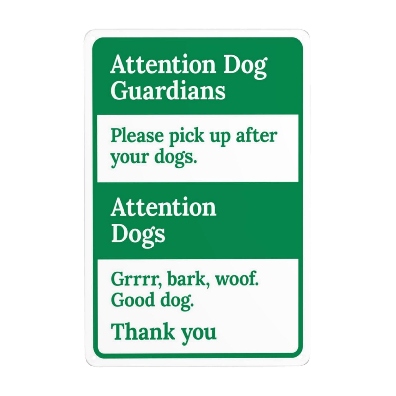 Attention Dog Owners, Please Pick Up Pet Waste Vintage Metal Warning Sign 12x8 Inch