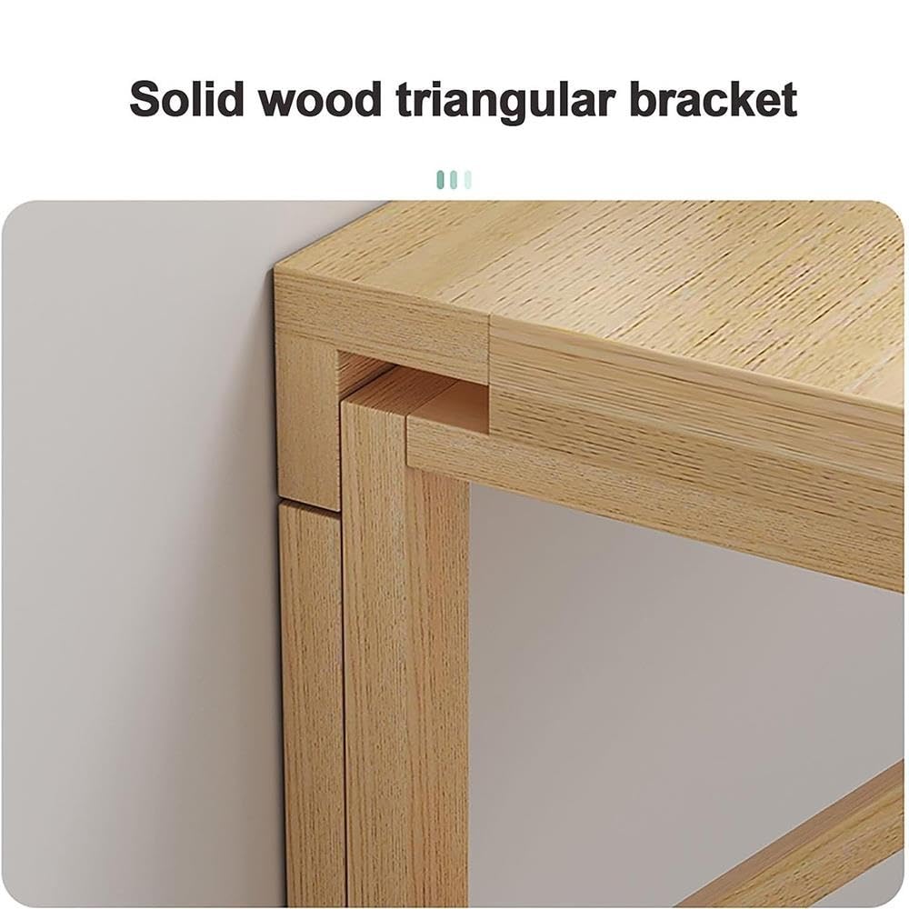 60/80/100cm Tavolo Da Parete Pieghevole Legno Scaffale A Muro Richiudibile
