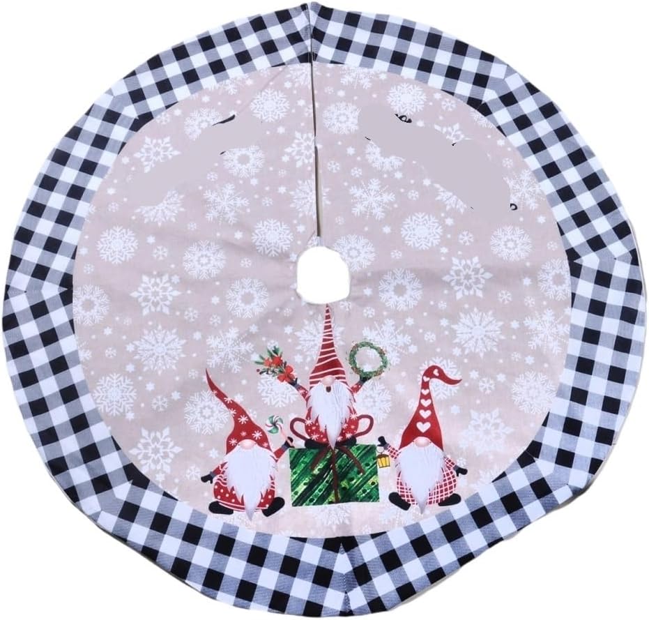 Tree Skirt Christmas Christmas Tree Skirt Forest Old Man Plaid Tree Skirt Decoration Christmas Tree Low Decorative Carpet Cloth Christmas Tree Skirts