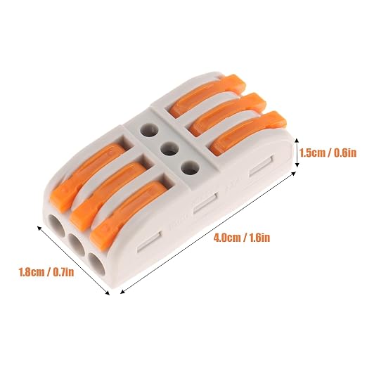 DIANN Conectores de Cable Lever 10pcs SPL-3 28-12 AWG miniatura 5