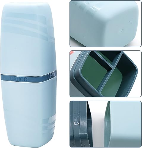 Miniatura 3 de 2 fundas para cepillos de dientes de viaje, soporte multifuncional portátil para cepillos de dientes, pasta de dientes, taza de lavado de