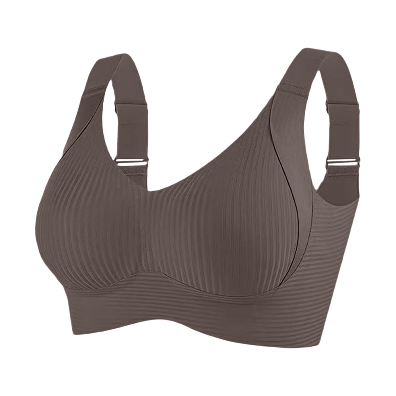 Reggiseni Comfort da Donna UK Sport Push Up Senza Cuciture Confezione da 3 Wireless a Costine Grandi Seni Cadenti Top da Donna Anziani Sport Support Lift Reggiseno Morbido Regolabile Comfort ad Alto