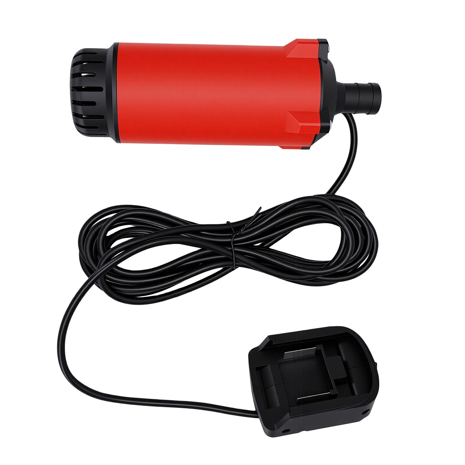GOWENIC Tragbare Wasserpumpe 5 M Hub 120 L/h |-Tauchpumpe für die Gartenbewässerung, Rot, Batteriebetrieben (EU-Stecker)