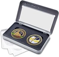 Vista 2 de Armor Coin & Emblem - Medallones del templo LDS Logan Utah con caja de lata de lujo y paño de pulido adicional, juego de 2 medallones
