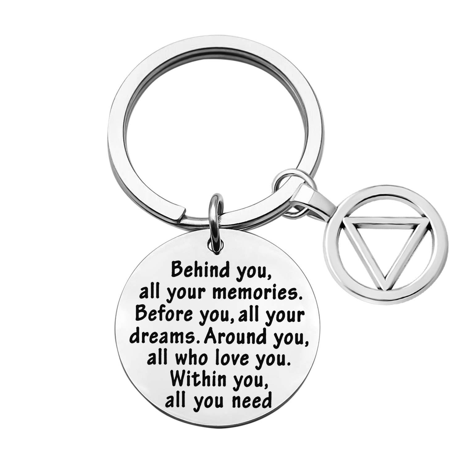 FEELMEMSobriety Gift Keychain Addiction Recovery Gift AA Alcoholics Anonymous Warrior Recovery Gift New Beginnings Gift