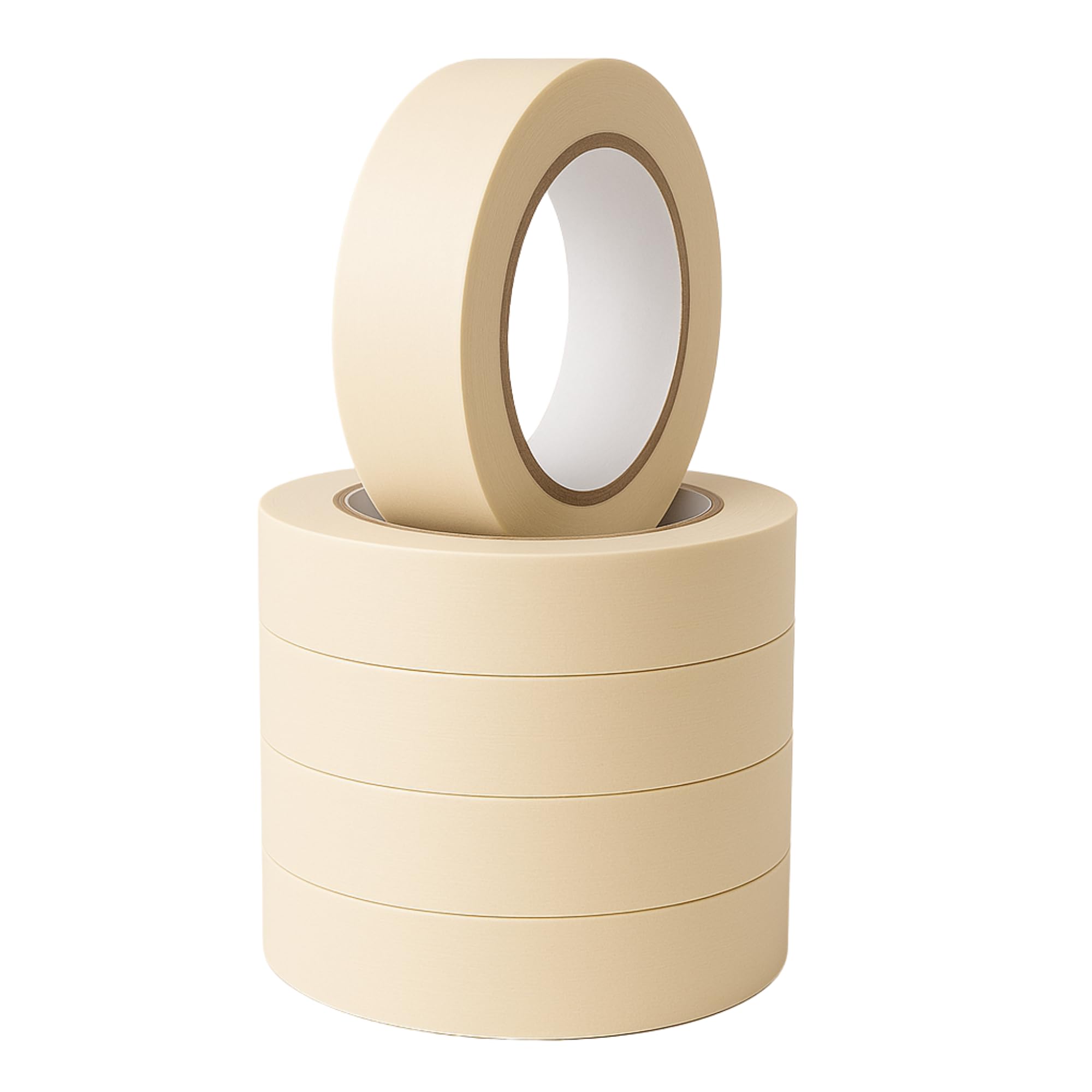 Apex Business Supplies 5 Rolls Masking Tape 25mm X 50m Multipurpose Tape | Masking Tape for Painting, | Painters Tape for Sharp Paint Lines | Decorators Tapes, Masking Tapes 25mm Wide