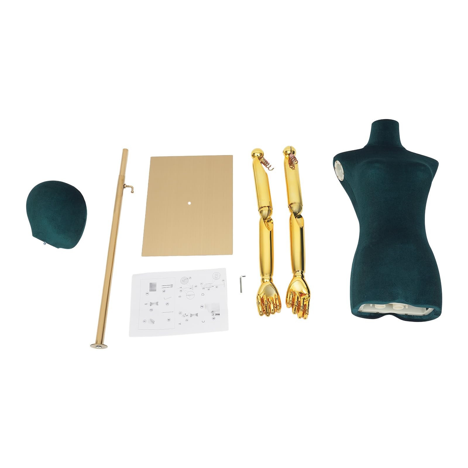 150-200cm Höheneinstellbar Weibliche Schaufensterpuppe kleiderpuppe Büste | Mannequin Torso Schaufensterpuppe Körper mit Armen & gusseiserner Basis, Schneiderbüste S 36cm, B 82cm, H 79cm, T 60cm