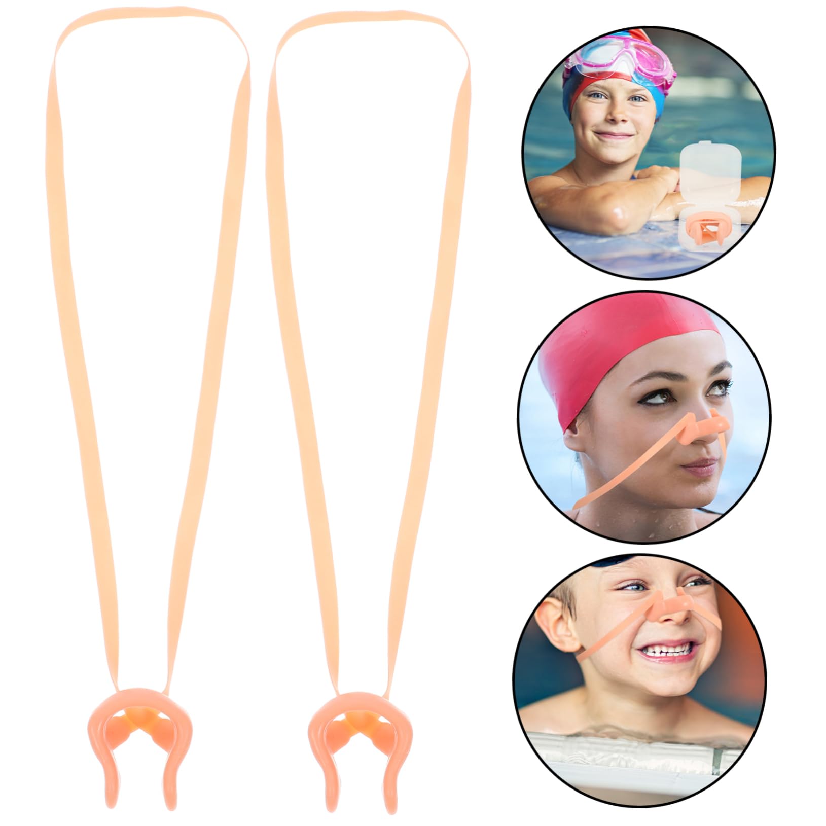 Yardwe 36 STK elastisches Band Stretch Band Waterproof wasserabdichtungen Schwimmen zubehör strechgürtel Schwimmzubehör verpackt Nasenklammer Schwimmausrüstung Nasenschiene Kind Nasenpads