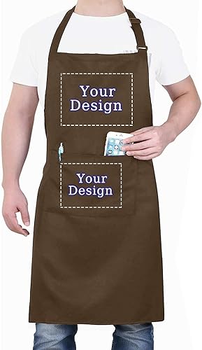 Miniatura 8 de BeautyWill Delantal personalizado con foto Diseño personalizado Nombre Texto Imagen Delantal de Chef Delantal de cocina impermeable