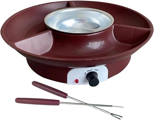 Fenteer Fuente de fondue de chocolate, fuente de chocolate, fabricante de fondue, idea de cita nocturna, control de temperatura, juego de ollas de