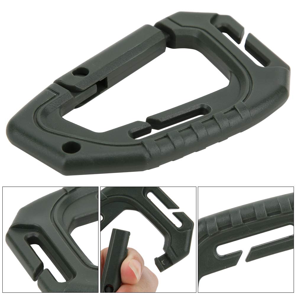 Moschettoni Tattici In Plastica - 10 Pezzi, D-Ring, Per Escursionismo E Outdoor - Foto 6