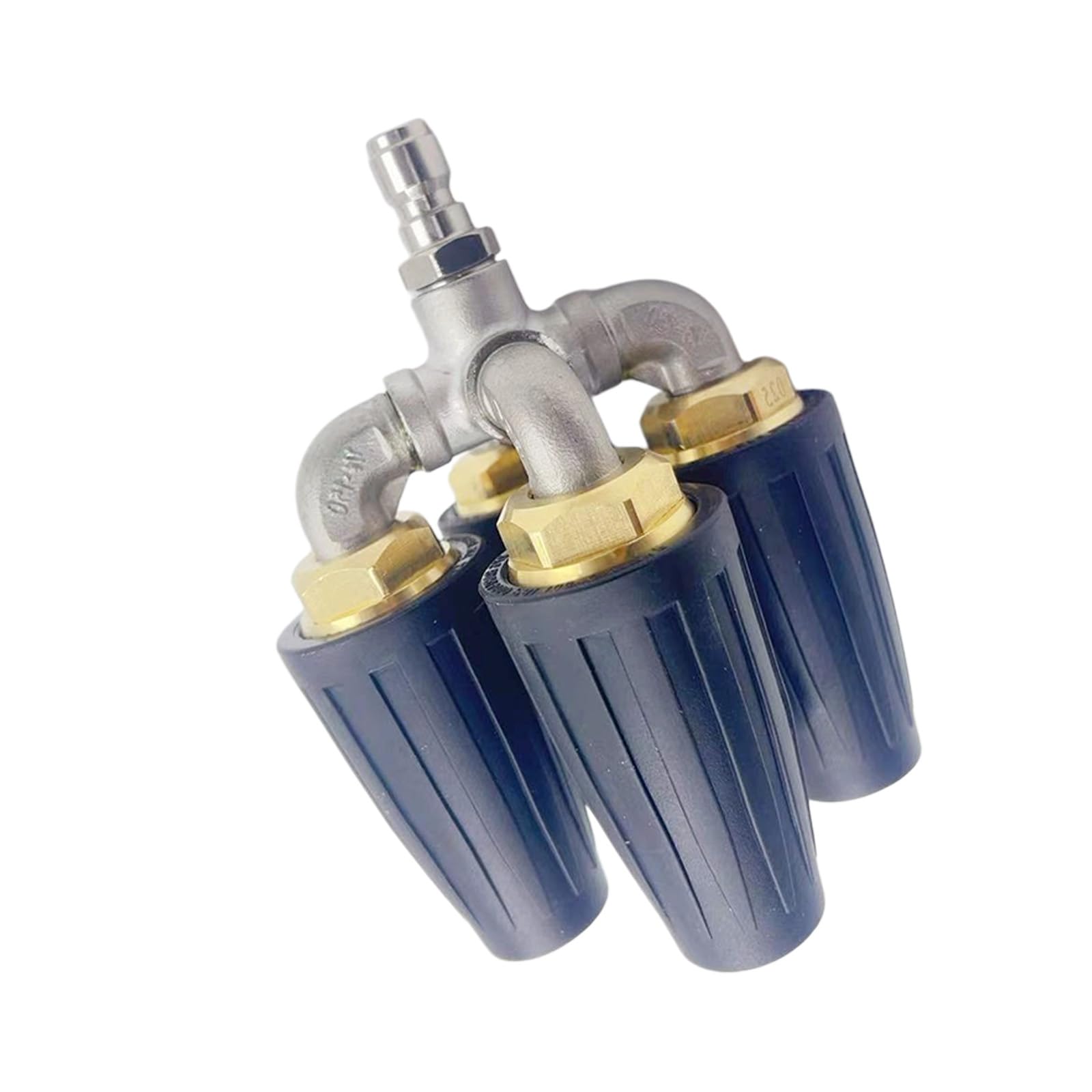 Multi Directional 4 Outlet Brass Pressure Washer Nozzle Equipment Cleaner for Heavy Duty Industrial Applications Industrial Pressure Washer Attachment